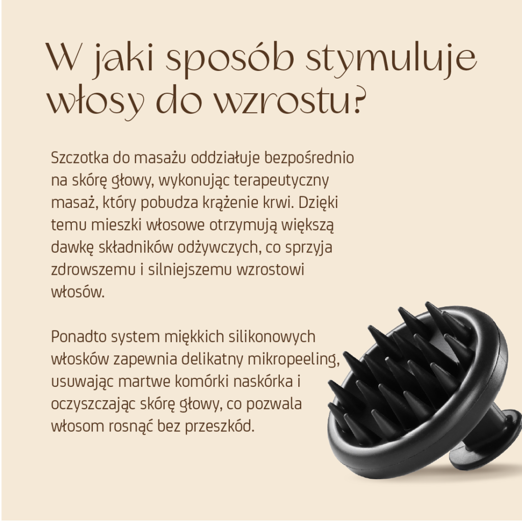 Masażer Brush do skóry głowy i włosów