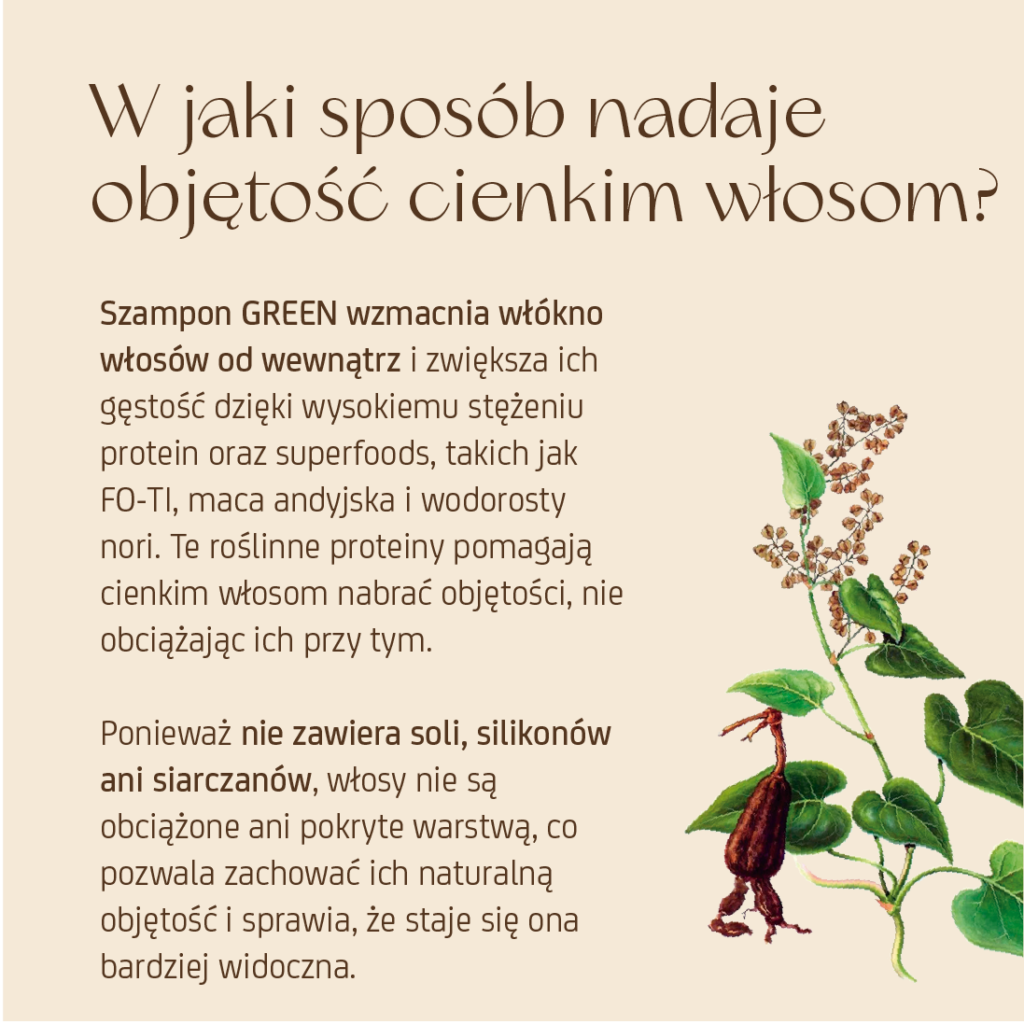 Szampon do włosów cienkich Green