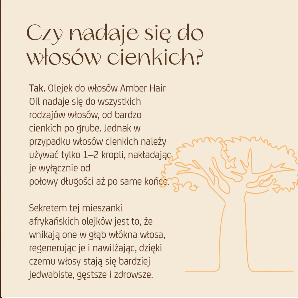 Amber olejek do włosów