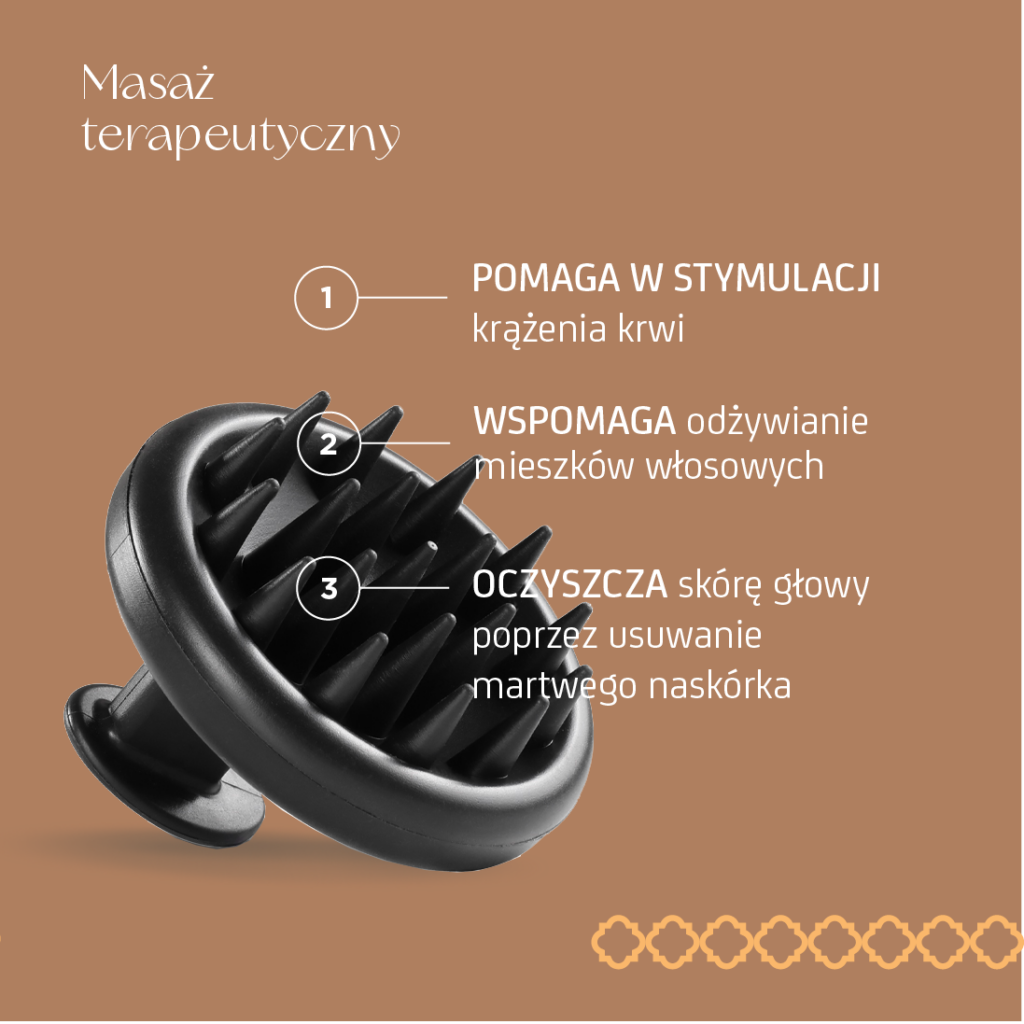 Masażer Brush do skóry głowy i włosów