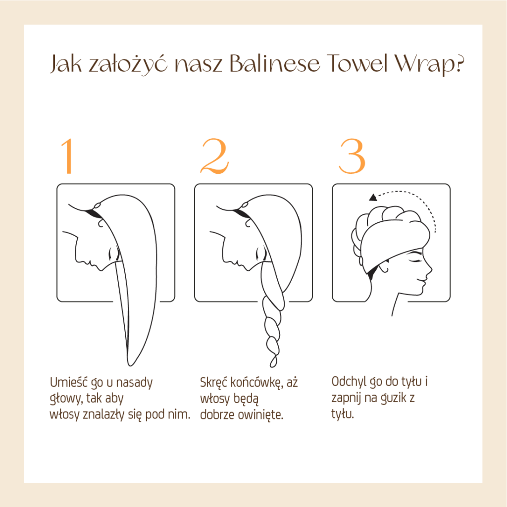 Balinese ręcznik do włosów