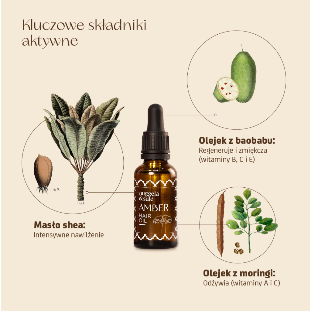 Amber olejek do włosów