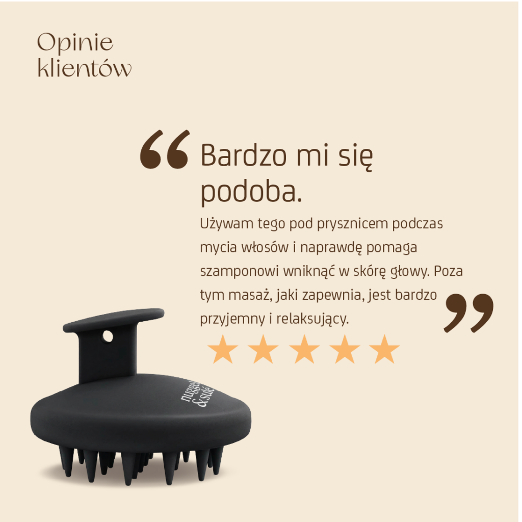 Masażer Brush do skóry głowy i włosów